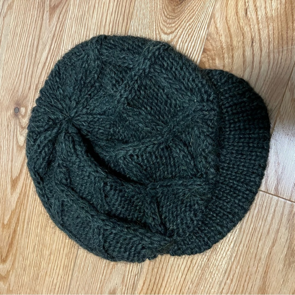 Fratelli Talli green wool  alpaca blend hat